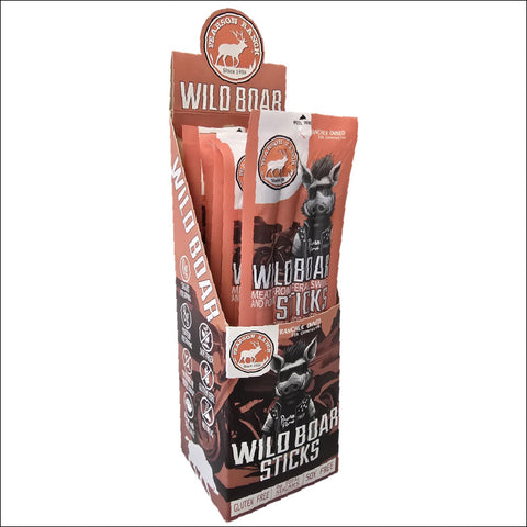 Wholesale Wild Boar Hickory Snack Sticks - 6 count multi-pack caddy