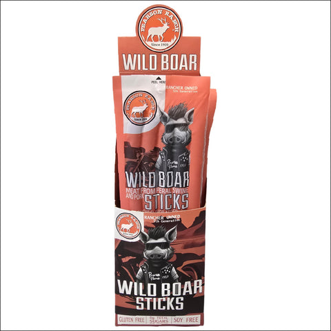 Wholesale Wild Boar Hickory Snack Sticks - 6 count multi-pack caddy