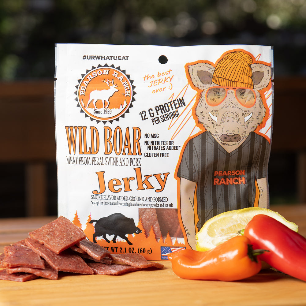 
                  
                    Wholesale Wild Boar Jerky - 2.1oz Resealable Bag
                  
                