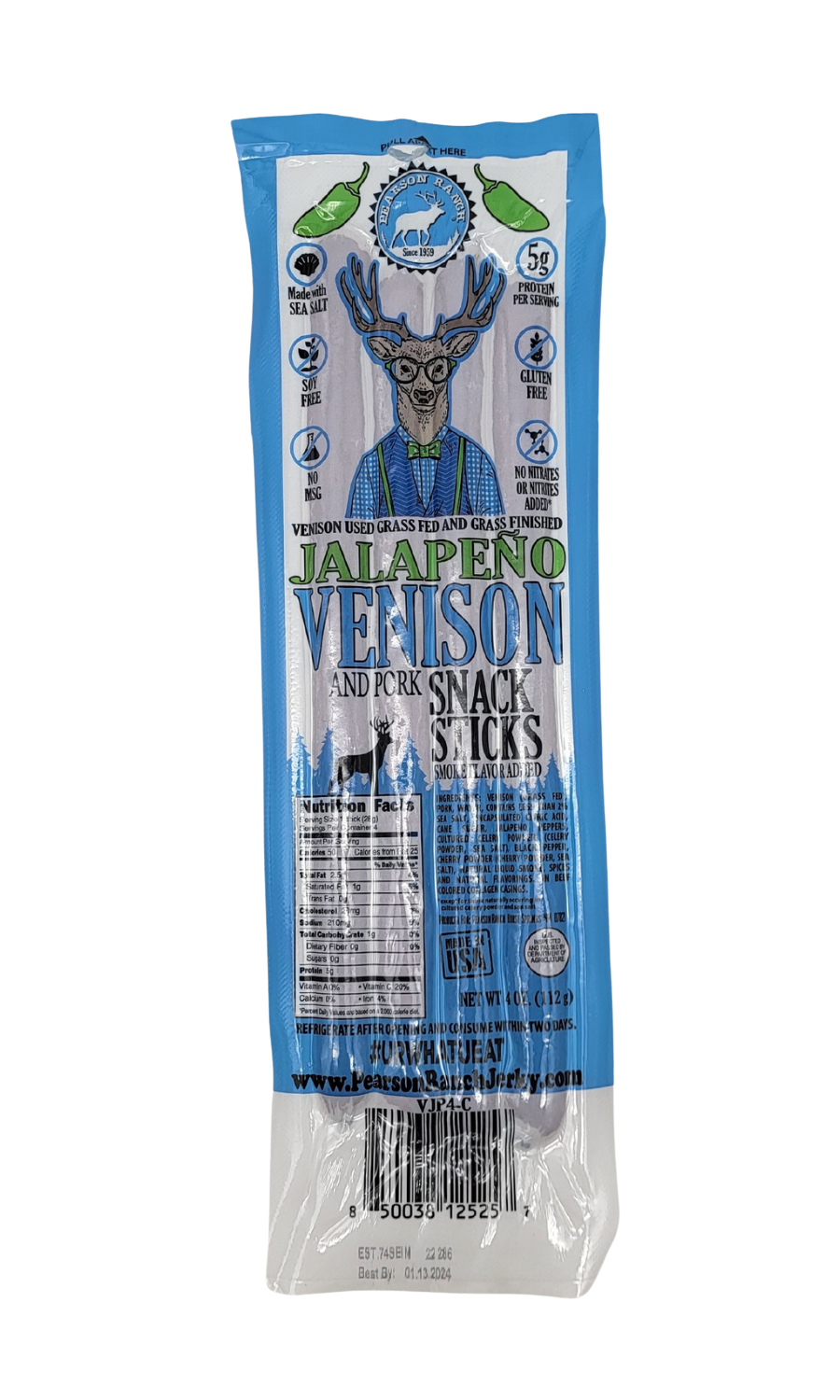 
                  
                    Wholesale Venison Jalapeno Snack Sticks - 6 count multi-pack caddy
                  
                
