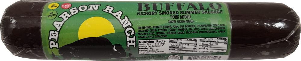 Wholesale Buffalo Hickory Smoked Summer Sausage (6 oz.) - Pearson Ranch Jerky
