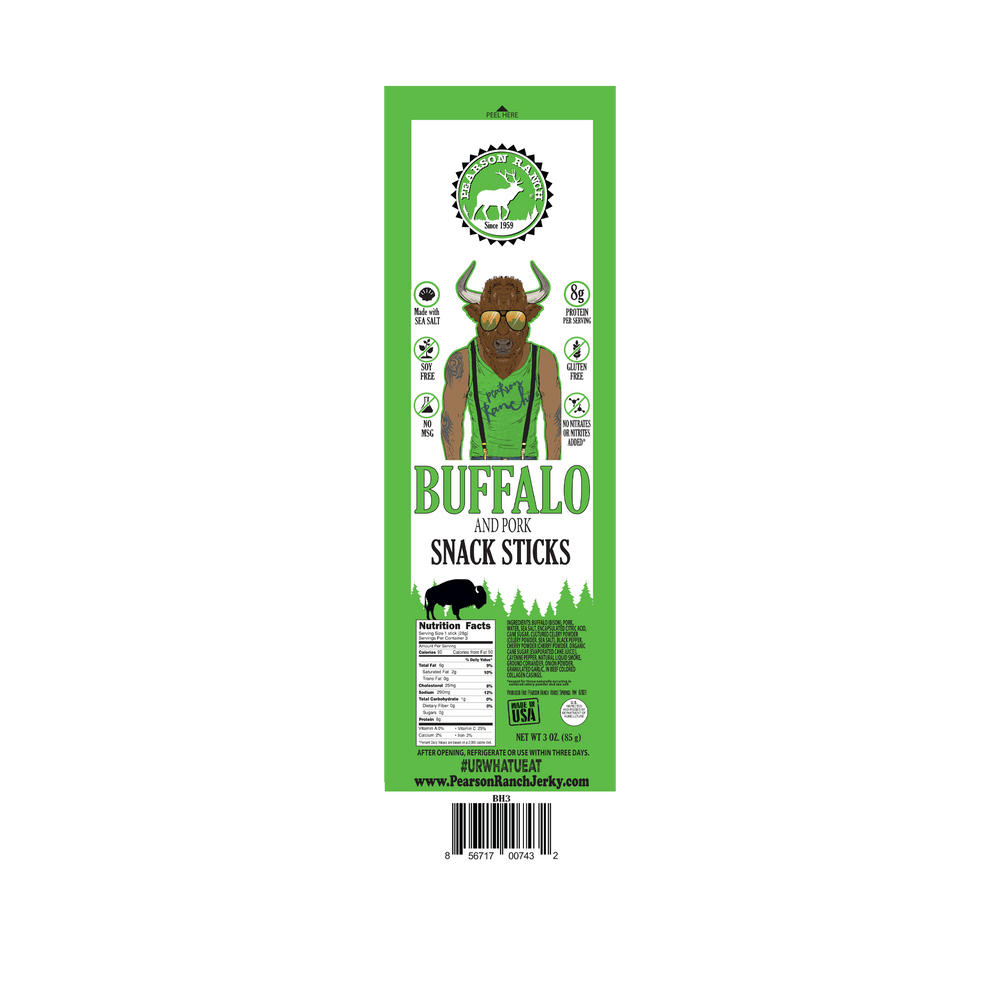 Wholesale Buffalo Hickory Snack Stick Multipack - Pearson Ranch Jerky