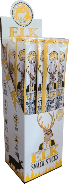 Wholesale Elk Hickory Smoked Snack Stick - 24 count caddy - Pearson Ranch Jerky