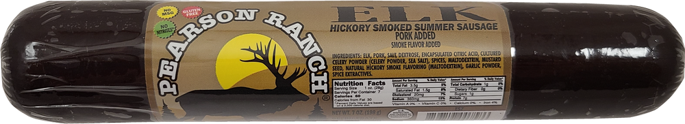 Wholesale Elk Hickory Smoked Summer Sausage (7 oz.) - Pearson Ranch Jerky