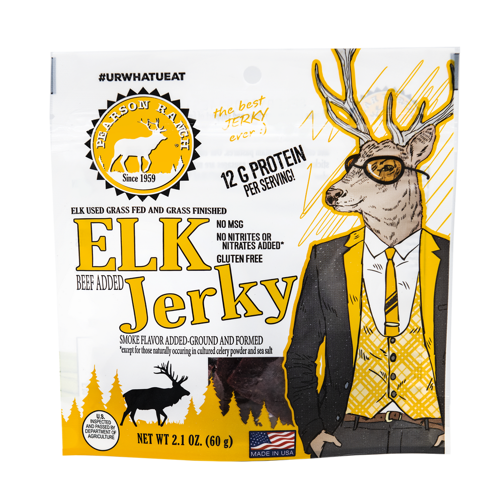 Wholesale Elk Jerky - 2.1oz Resealable Bag - Pearson Ranch Jerky