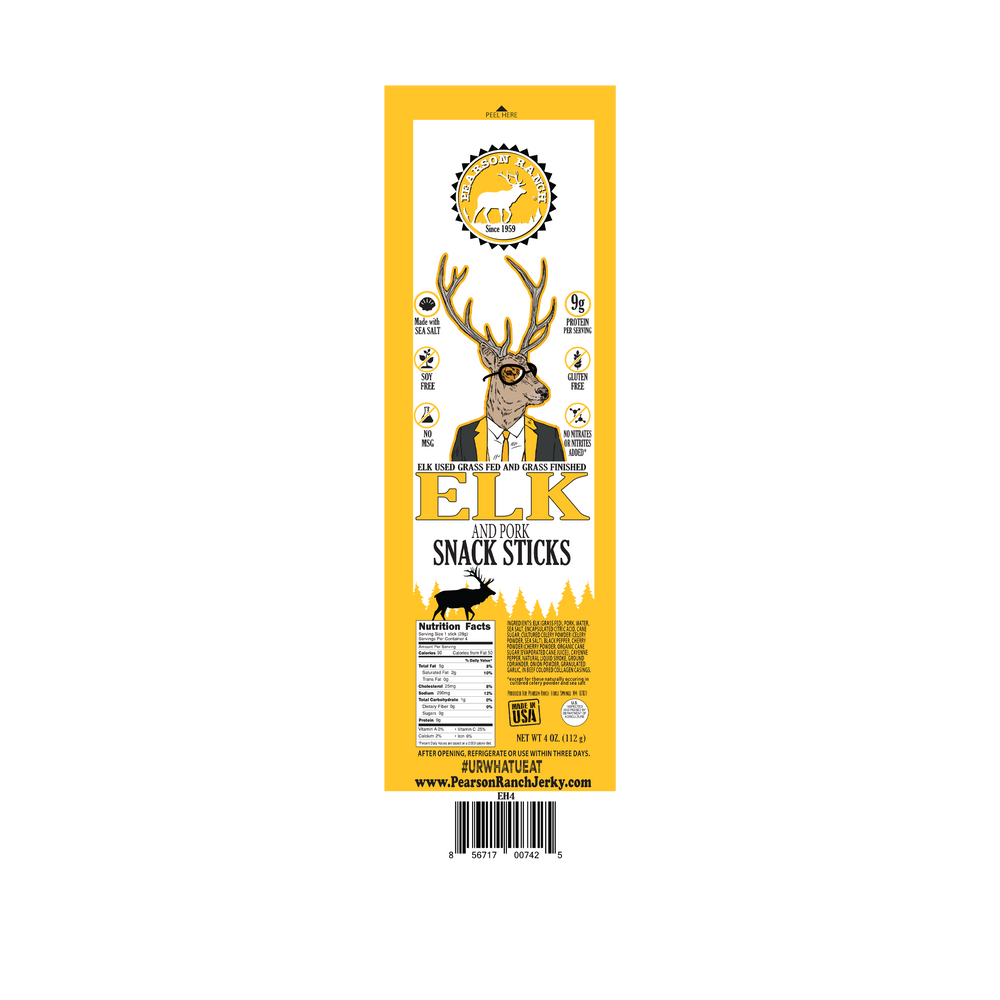 Wholesale Elk Hickory Smoked Snack Stick Multipack - Pearson Ranch Jerky