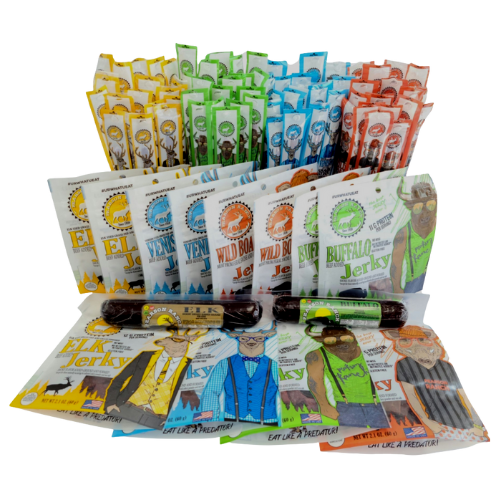 
                  
                    Feed your crew with our Exotic Game Protein Snack Pack! Keep your energy levels up with unique flavors.
                  
                