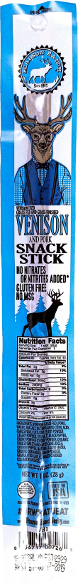 Wholesale Venison Hickory Snack Stick - 24 count caddy - Pearson Ranch Jerky