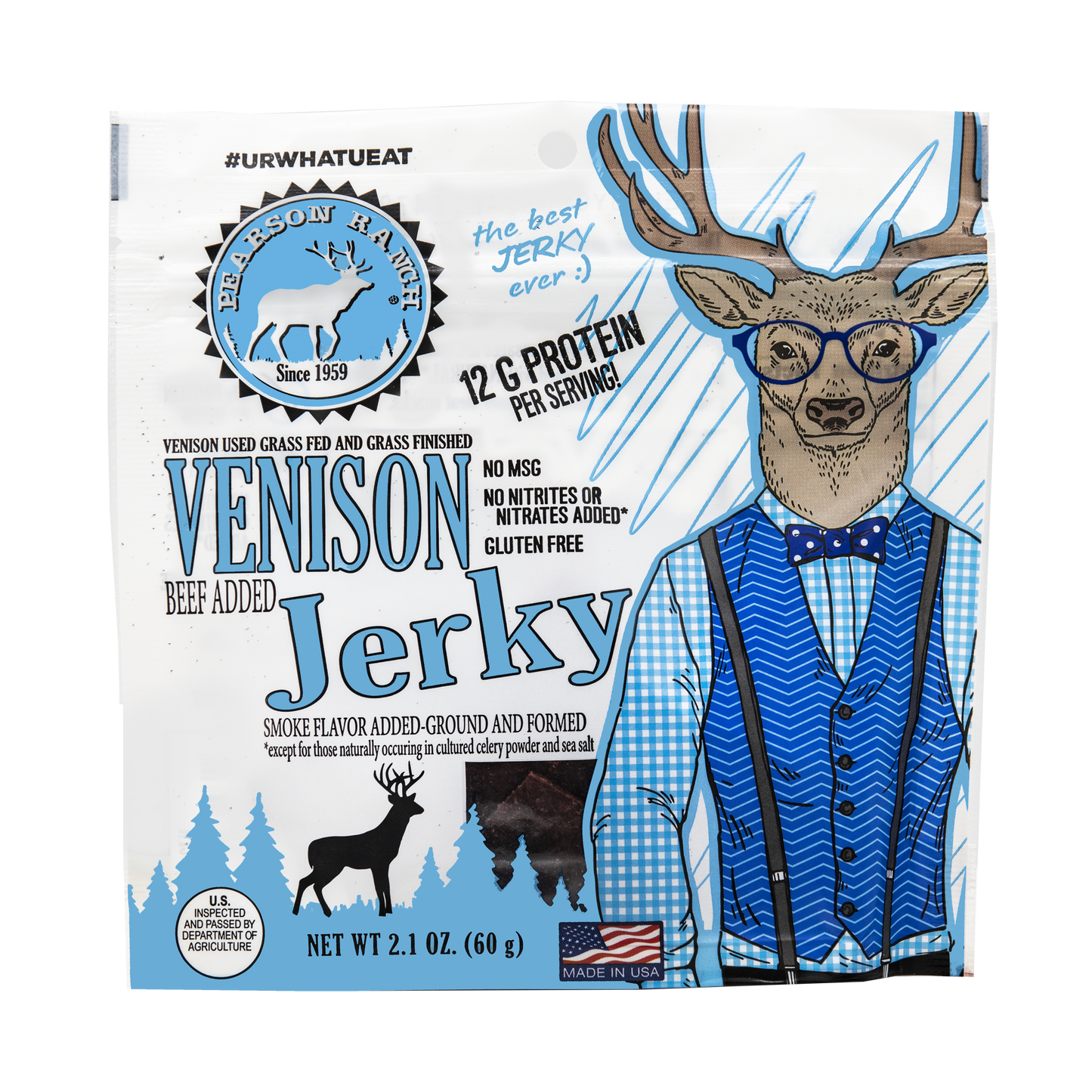 
                  
                    Wholesale Venison Jerky Display Tray - 12 each 2.1oz Resealable Bags - Pearson Ranch Jerky
                  
                