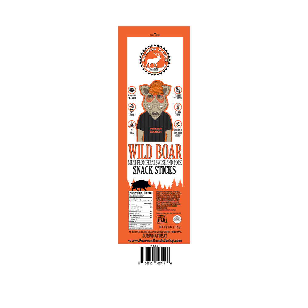 Wild Boar Hickory Snack Stick Multi-pack - Pearson Ranch Jerky